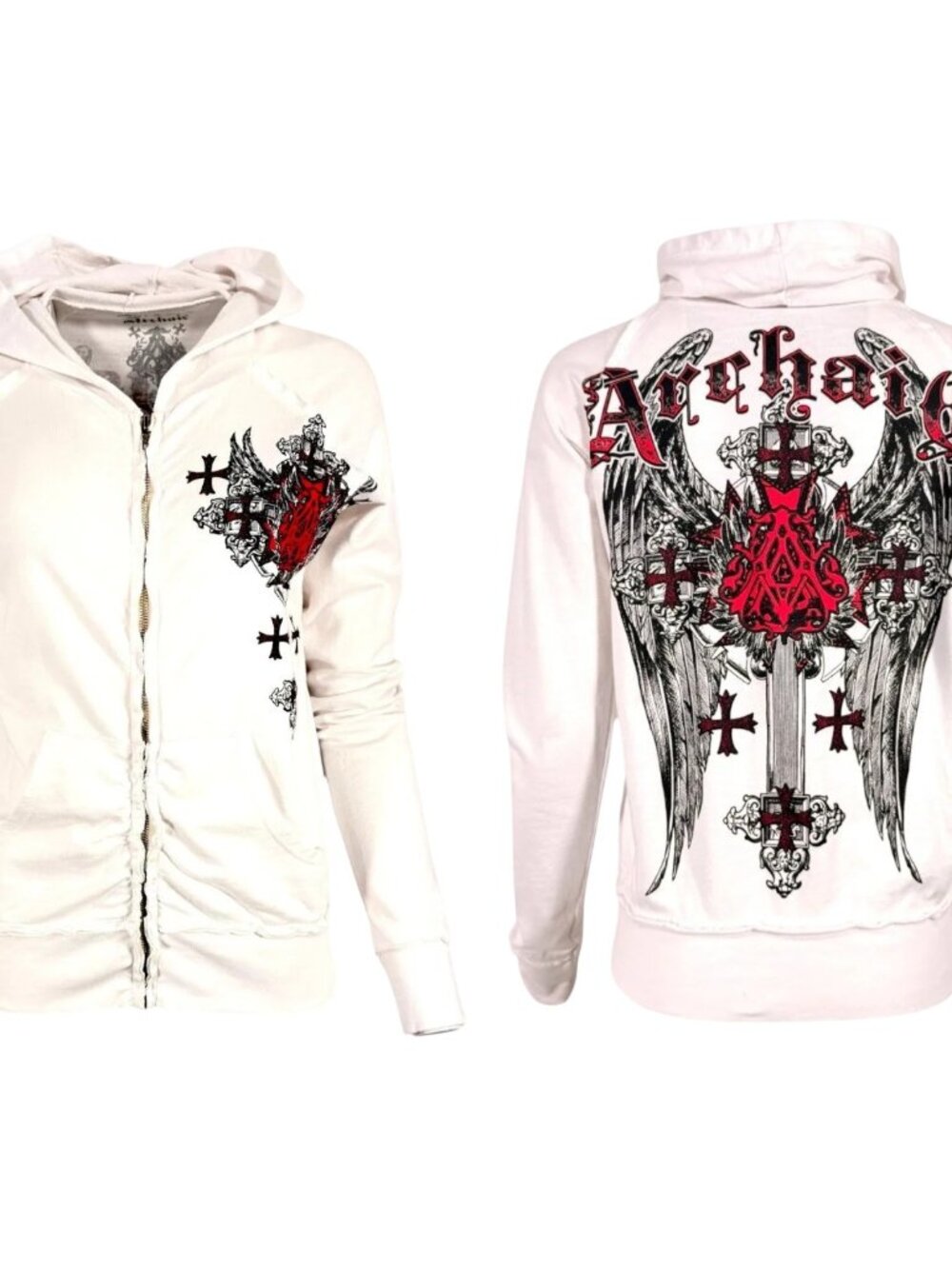 Archaic by Affliction Women's Zip Up Hoodie Verwood - Picture 3 of 9